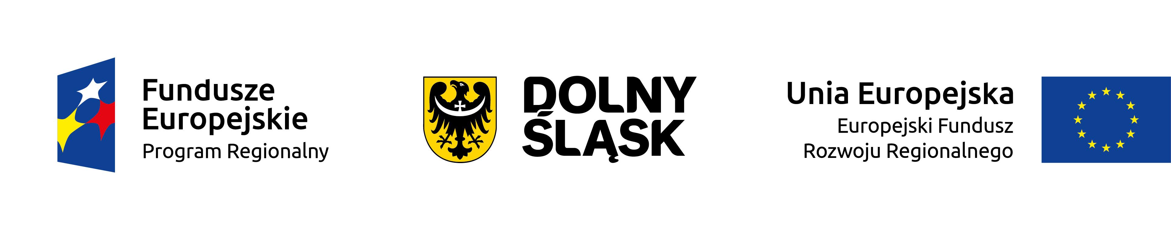 Logo: Funduszu Europejskiego, Dolnego Śląska, Uni Europejskiej
